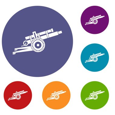 Topçu silahı Icons set