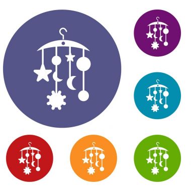 Bebek yatak atlıkarınca Icons set