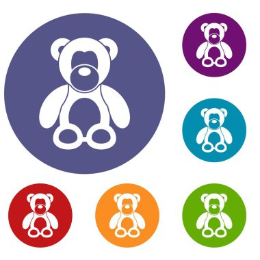 Oyuncak ayı Icons set