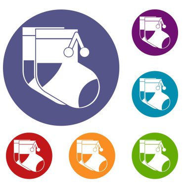 Bebek çorap Icons set