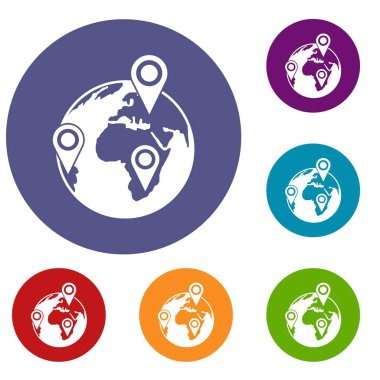 Ağ Icons set'ın Küre