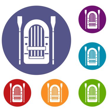 Kürekler Icons set ile tekne