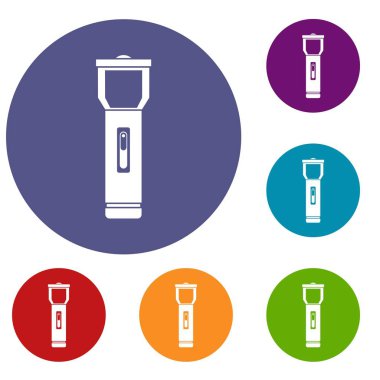 Turist sırt çantası Icons set