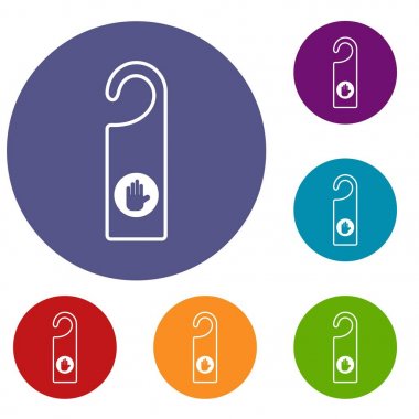 İşareti Icons set rahatsız etmeyin