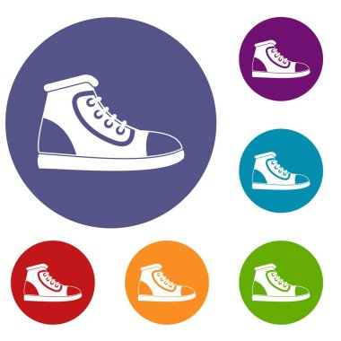Spor ayakkabı Icons set