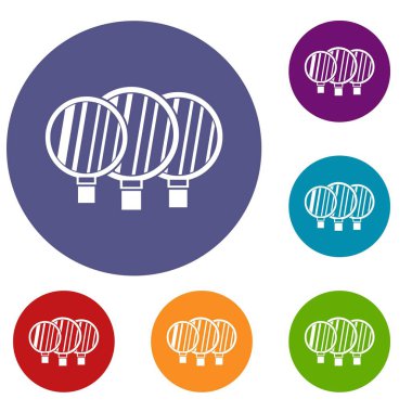 Kamera Lensler Icons set