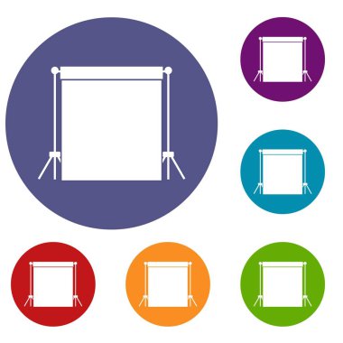 Stüdyo zemin Icons set