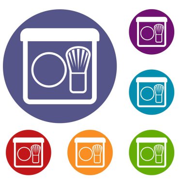 Fırça Icons set ile rouge