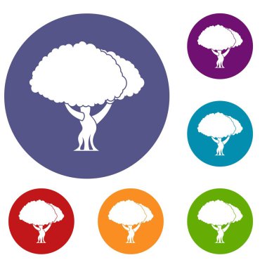 conjunto de iconos de árbol