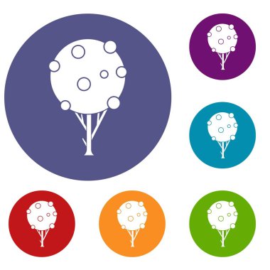 Ağaç meyve simgeler kümesi ile