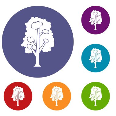 conjunto de iconos de árbol