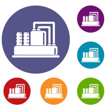 Üretim petrol Icons set için donatım