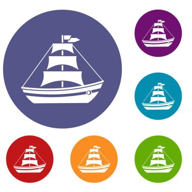 Yelken Icons set ile tekne