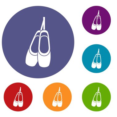 Pointe ayakkabı Icons set