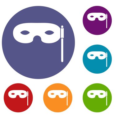 Karnaval maskesi Icons set