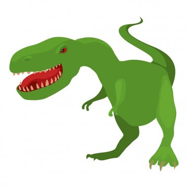 Dinozor Tyrannosaur'u simgesi, karikatür tarzı