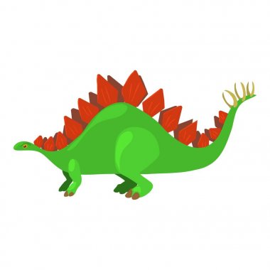 Stegosaurus simgesi, çizgi film tarzı