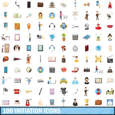 100 başlatma simgeleri ayarla, tarzı çizgi film