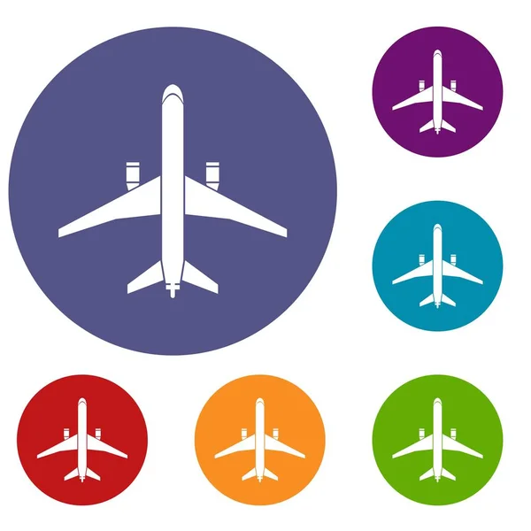 Soubor ikony letadlo — Stockový vektor