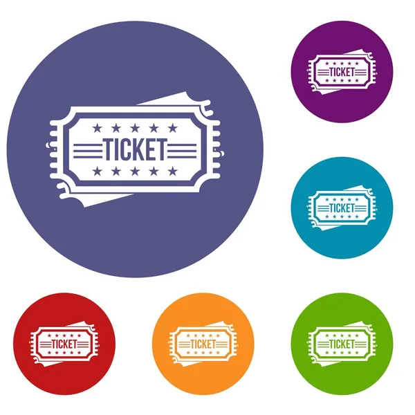 Ticket icons set — Stock Vector