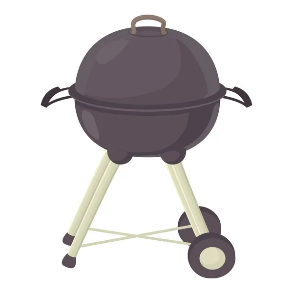Waterkoker barbecue pictogram, cartoon stijl — Stockvector