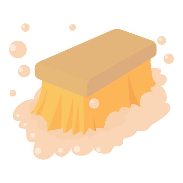 Wet cleaning icon, cartoon style