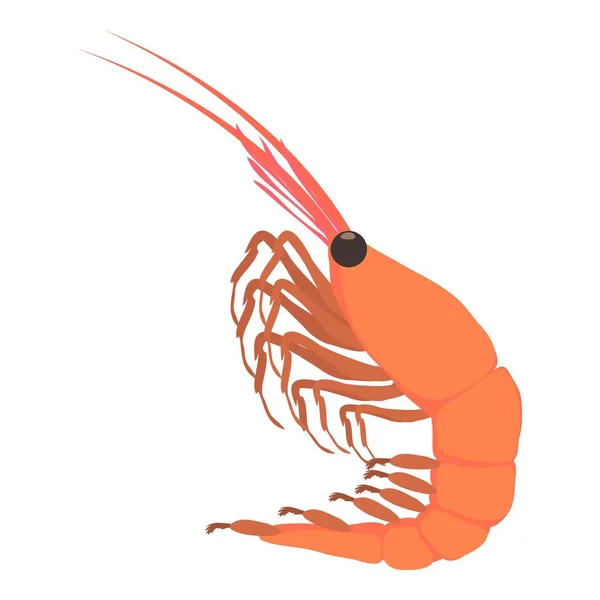 Ícone de camarão, estilo cartoon — Vetor de Stock
