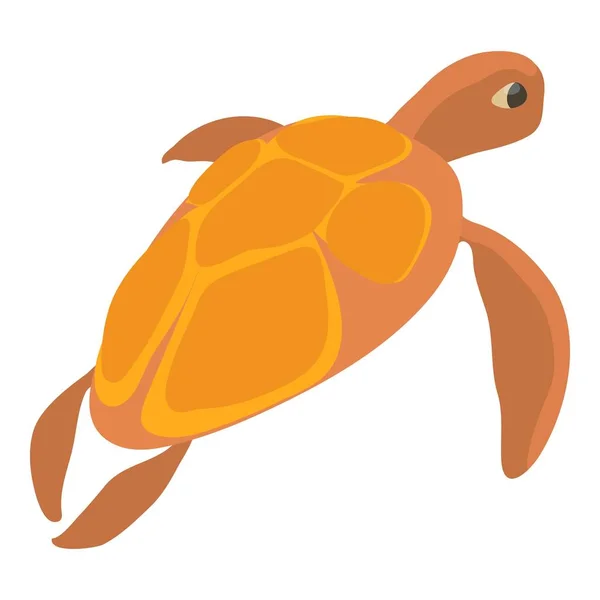 Icono de tortuga, estilo de dibujos animados — Vector de stock