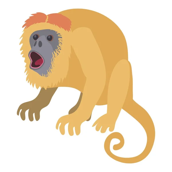 Icona scimmia sorpresa, stile cartone animato — Vettoriale Stock