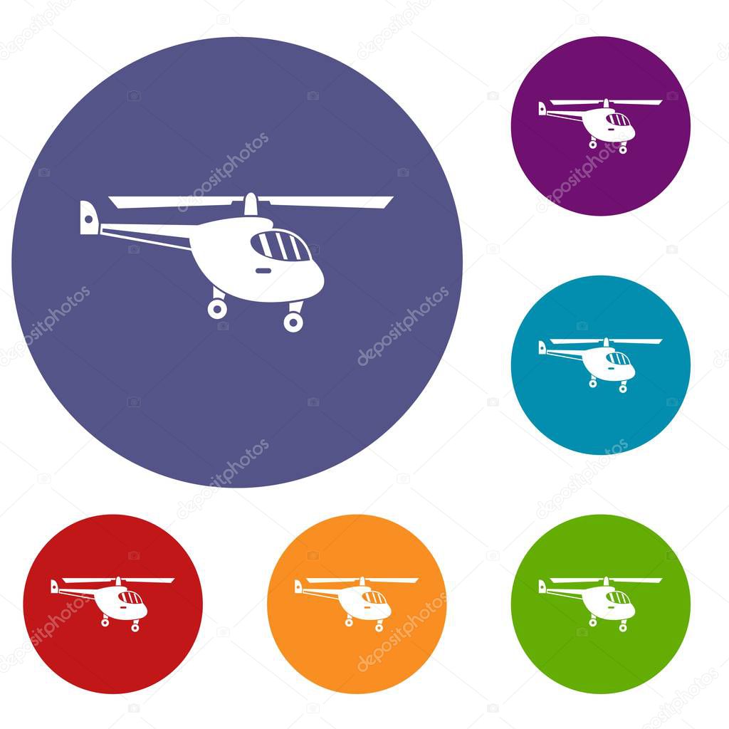 Helicopter icons set