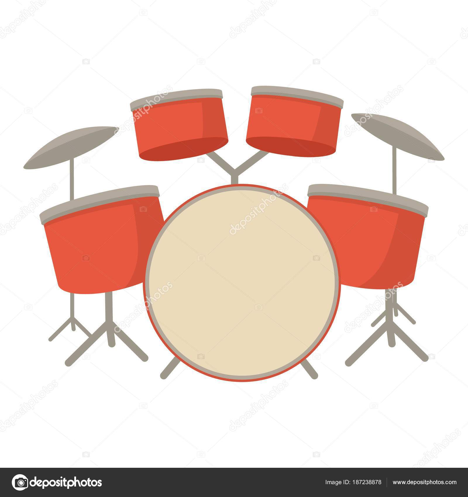 Schlagzeug-Ikone im Cartoon-Stil Stock-Vektorbild von ©ylivdesign 187238878, image size:1600x1700