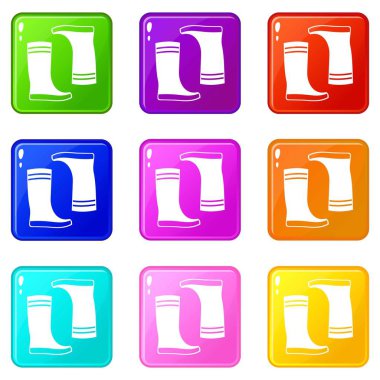 Icons 9 set lastik çizmeler