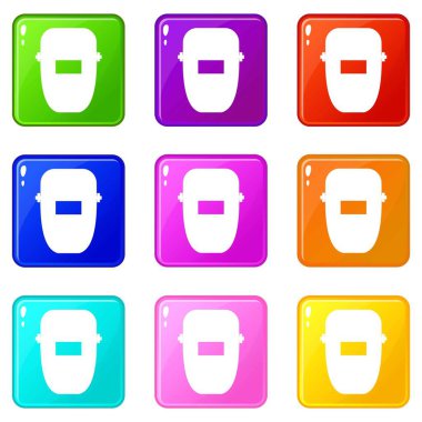 Kaynak maske simgeler 9 set