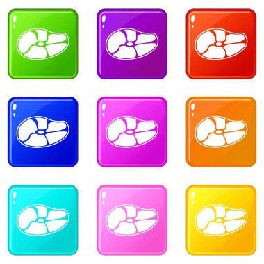 Biftek Icons 9 set