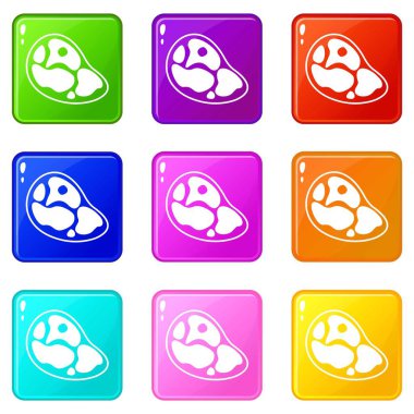 Biftek Icons 9 set