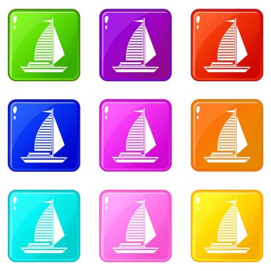 Yelken simgeler 9 kümesiyle yat