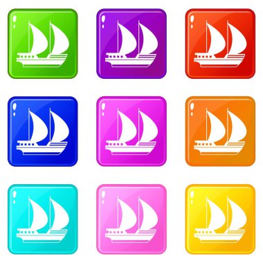 Büyük yat Icons 9 set