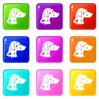 Icons 9 set Dalmaçyalı köpek