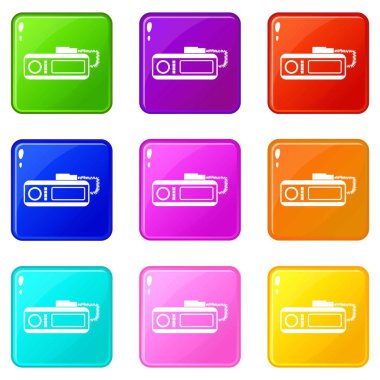 Radyo taksi Icons 9 set