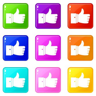 Jest simgeler 9 kurmak başparmak