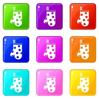 Mutfak eldiveni simgeler 9 takımı