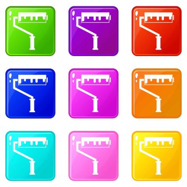 Rulo boya simgeler 9 ile ayarla