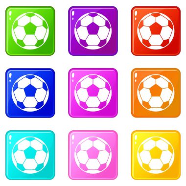 Futbol futbol topu simgeler 9 ayarla