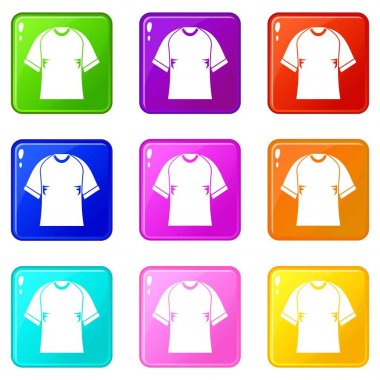 Raglan tshirt Icons 9 set
