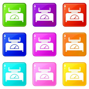 Ağırlık ölçek 9 Icons set