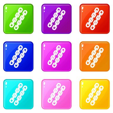 Zincirleri Icons 9 set