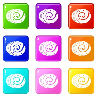 Meyve somun Icons 9 set