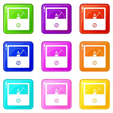 Sayaç simgeler 9 kümesi