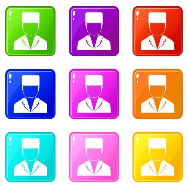 Tıp doktoru Icons 9 set