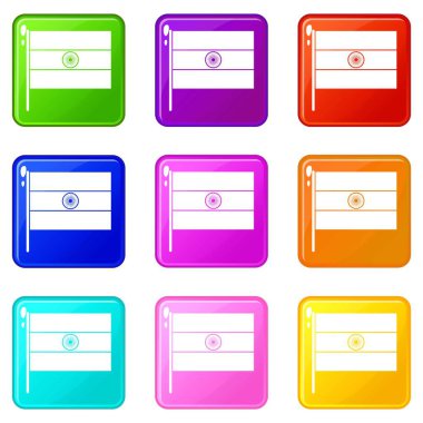 Hint bayrağı simgeleri 9 ayarlanmış